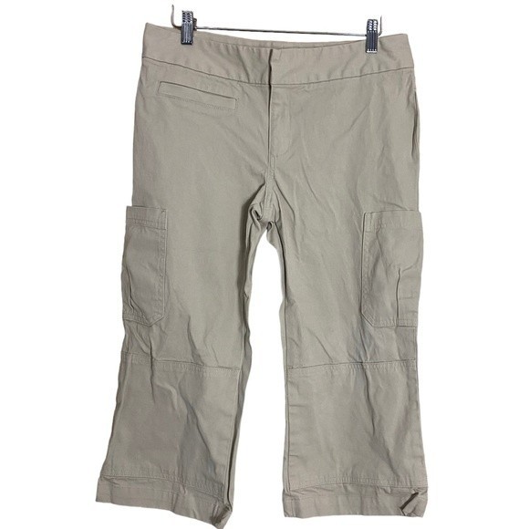 Banana Republic 8 Shorts Bermuda Cargo Mid Rise Capri Beige - Picture 1 of 5